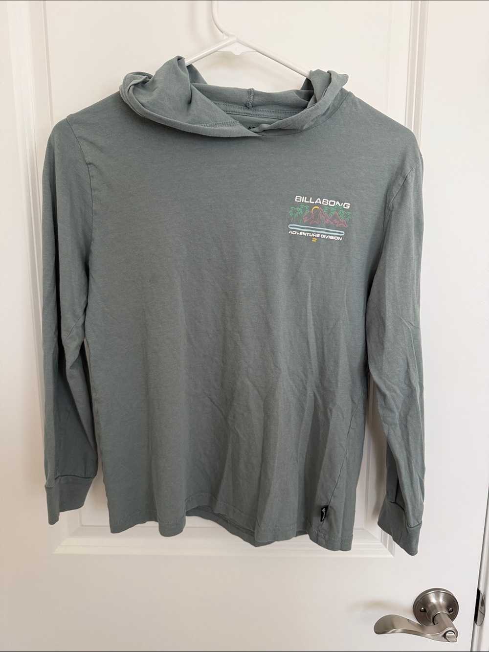 Billabong Kids Sage Green Long-Sleeve Hooded Tee